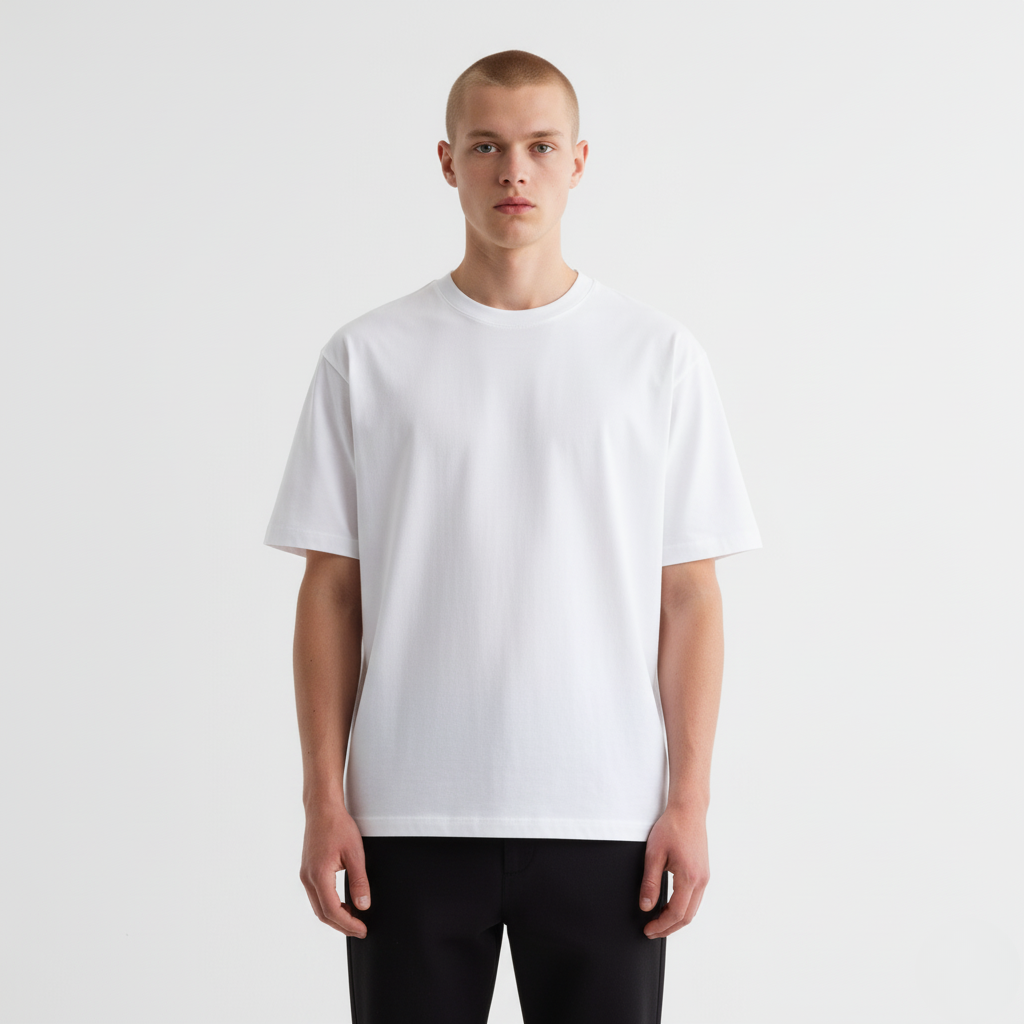 Premium Boxy Tee - white