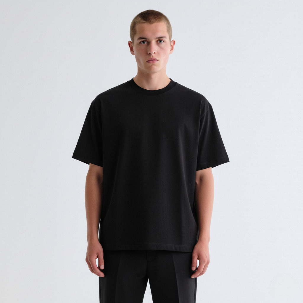 Premium Boxy Tee - black