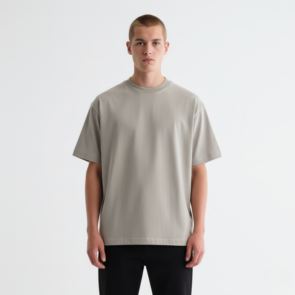Premium Boxy Tee - Seagull grey