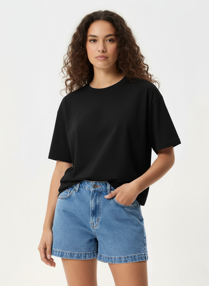 Premium Boxy Tee - black