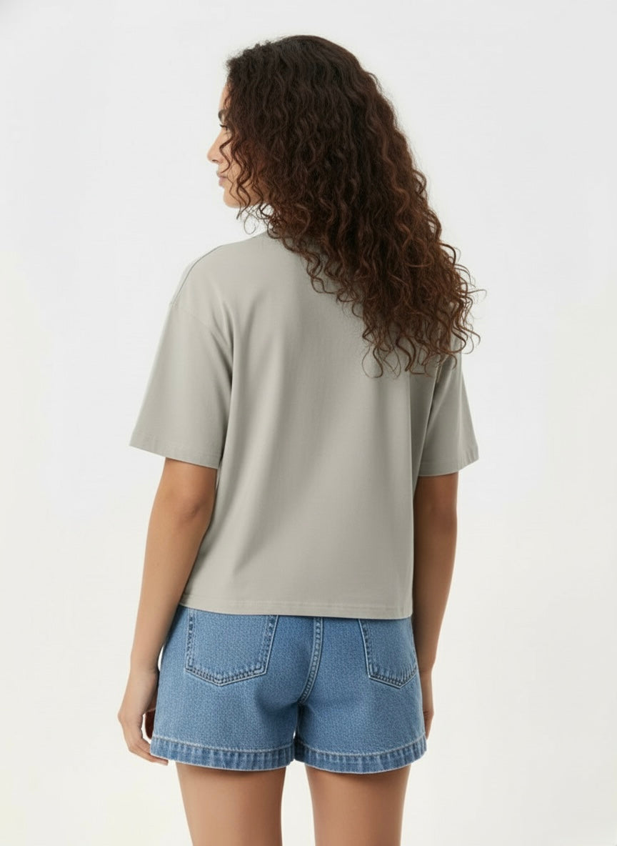 Box-Cut Tee - Seagull Grey