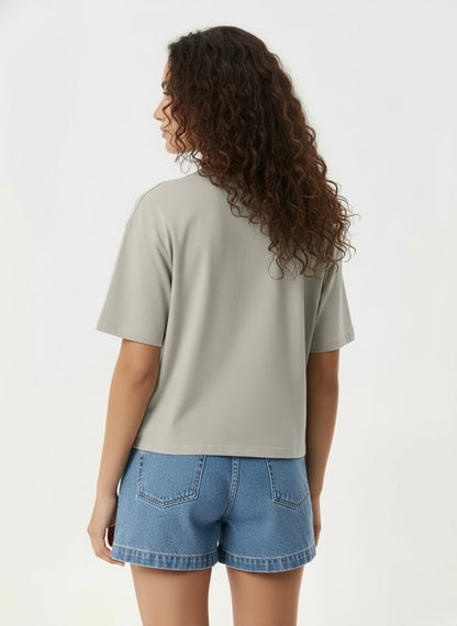 Box-Cut Tee - Seagull Grey